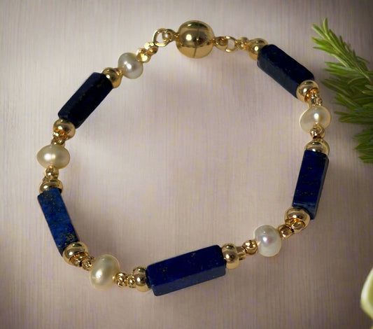 Pulsera de lapislázuli | Boho | Pulsera Bohemia | Elegante | Elegante | De moda | House Of Jax