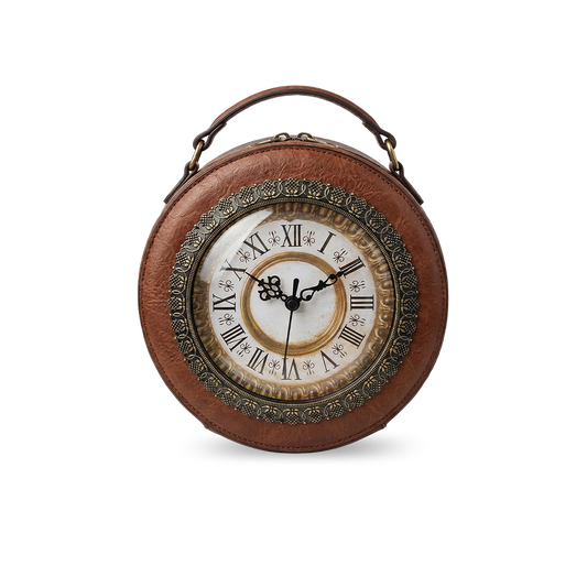 Vintage Looking Time Clock | Small Handbag | Working Clock | Boho | Unique Style | House Of Jax