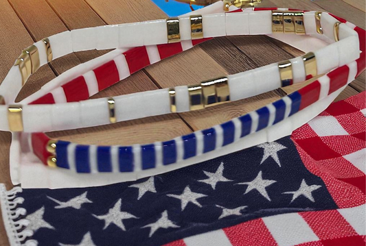 Bracelets: Red, White and Blue | 4th Of July | USA 250 | Trend 2026 | Friendship Bracelets | Price / Per Bracelet | Quality | Waterproof