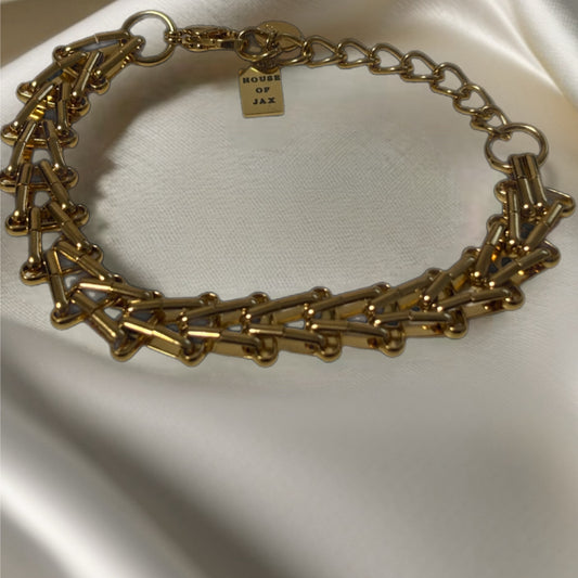 Pulsera de cadena Chevron | Dorada | Acero inoxidable | Bohemia | Elegante | House Of Jax