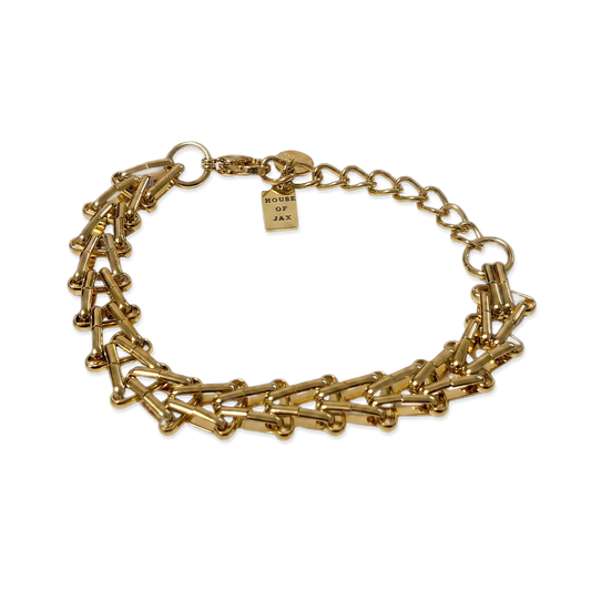 Pulsera de cadena Chevron | Dorada | Acero inoxidable | Bohemia | Elegante | House Of Jax