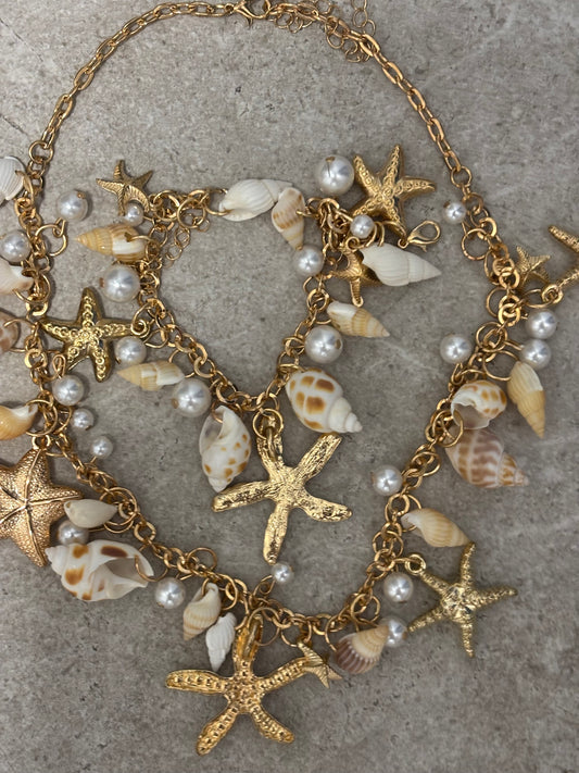 Sea Shells By The Sea Shore Collection| Necklace and Bracelet | House Of Jax Studio